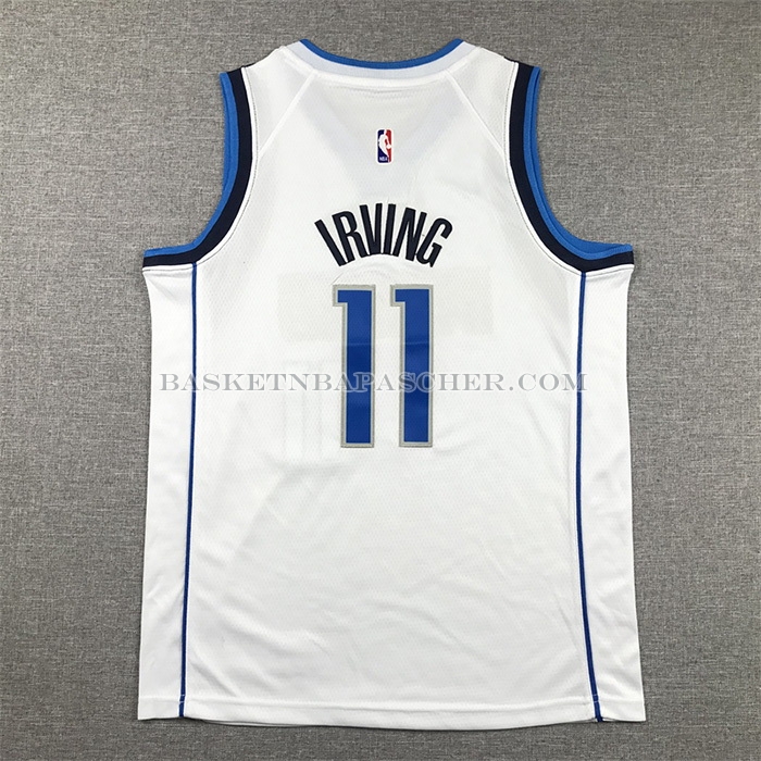 Maillot Enfant Dallas Mavericks Kyrie Irving NO 11 Association 2022-23 Blanc